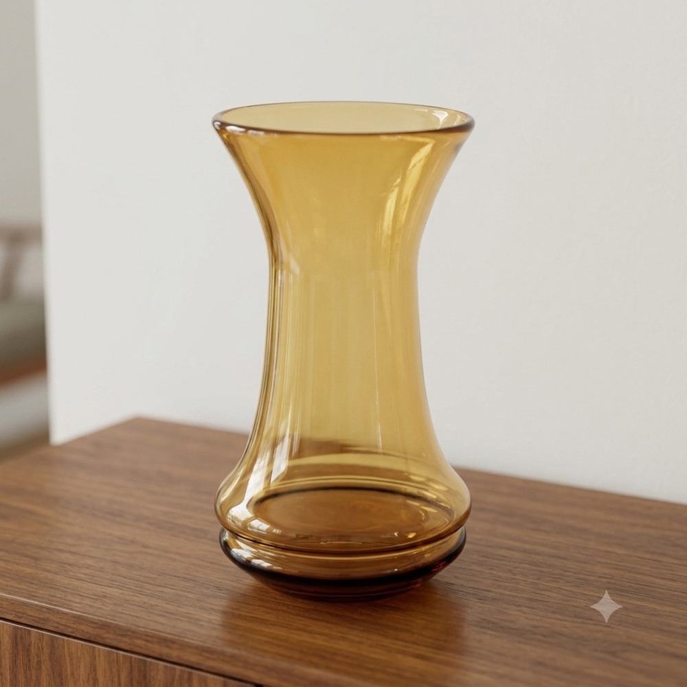Blenko 739 Wheat Amber Art Glass Vase‎ John Nickerson 1973 Mid Century